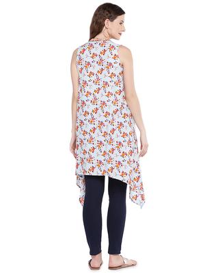 embroidered detail floral asymmetric tunic - 16368288 - Standard Image - 3