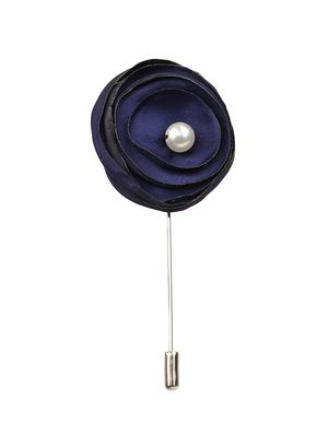 blue microfiber tie ,pocket square and lapel pins - 16368479 - Standard Image - 2