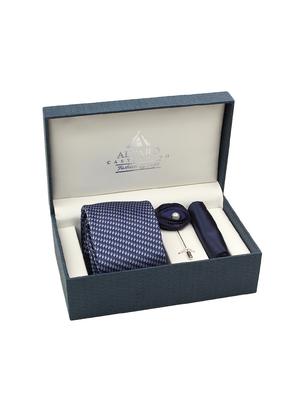 blue microfiber tie ,pocket square and lapel pins - 16368479 - Standard Image - 4