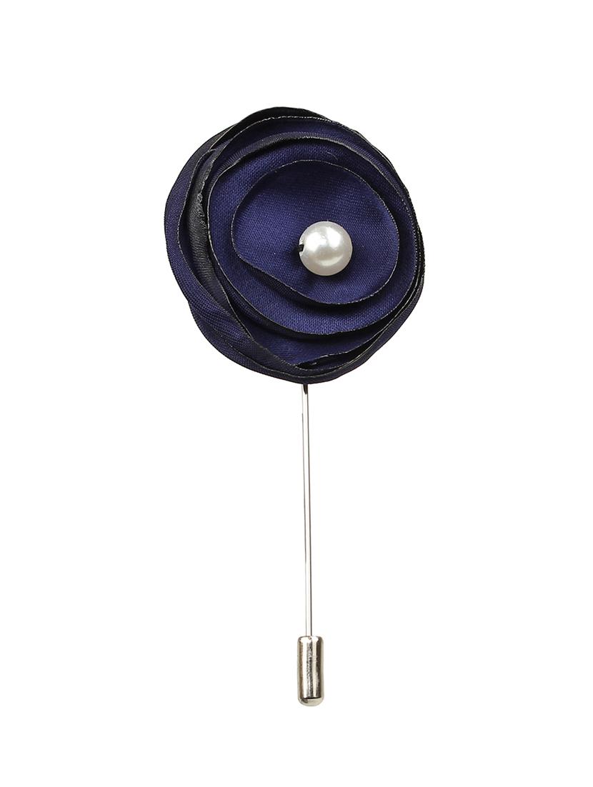 blue microfiber tie ,pocket square and lapel pins - 16368479 - Zoom Image - 2