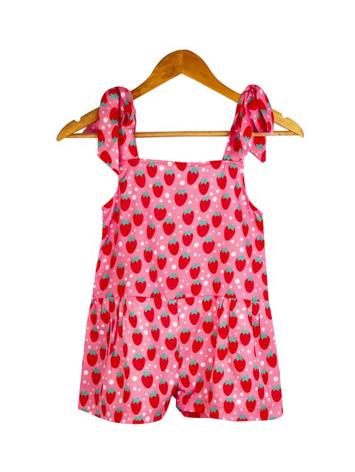 pink rayon playsuit - 16368605 - Standard Image - 1