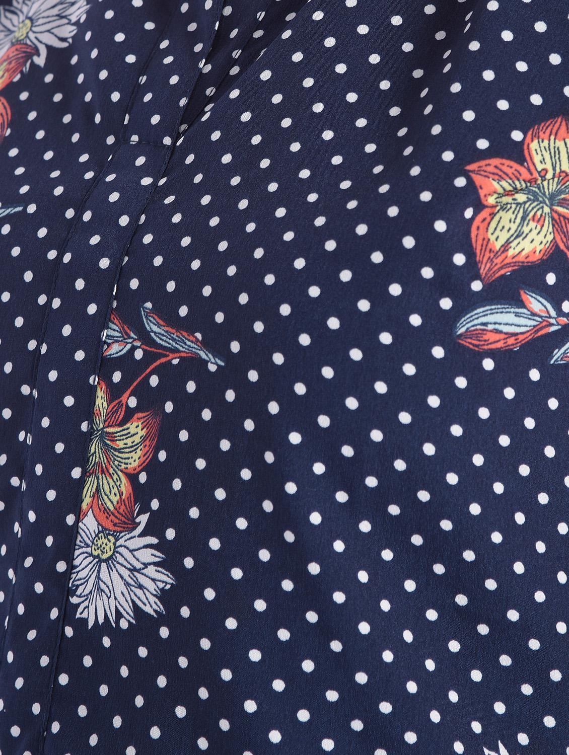 mandarin neck floral flared dress - 16368763 - Zoom Image - 6