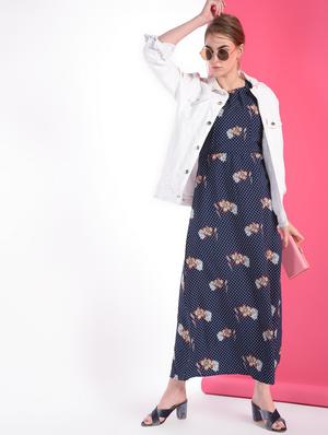 pleated floral maxi dress - 16368767 - Standard Image - 2