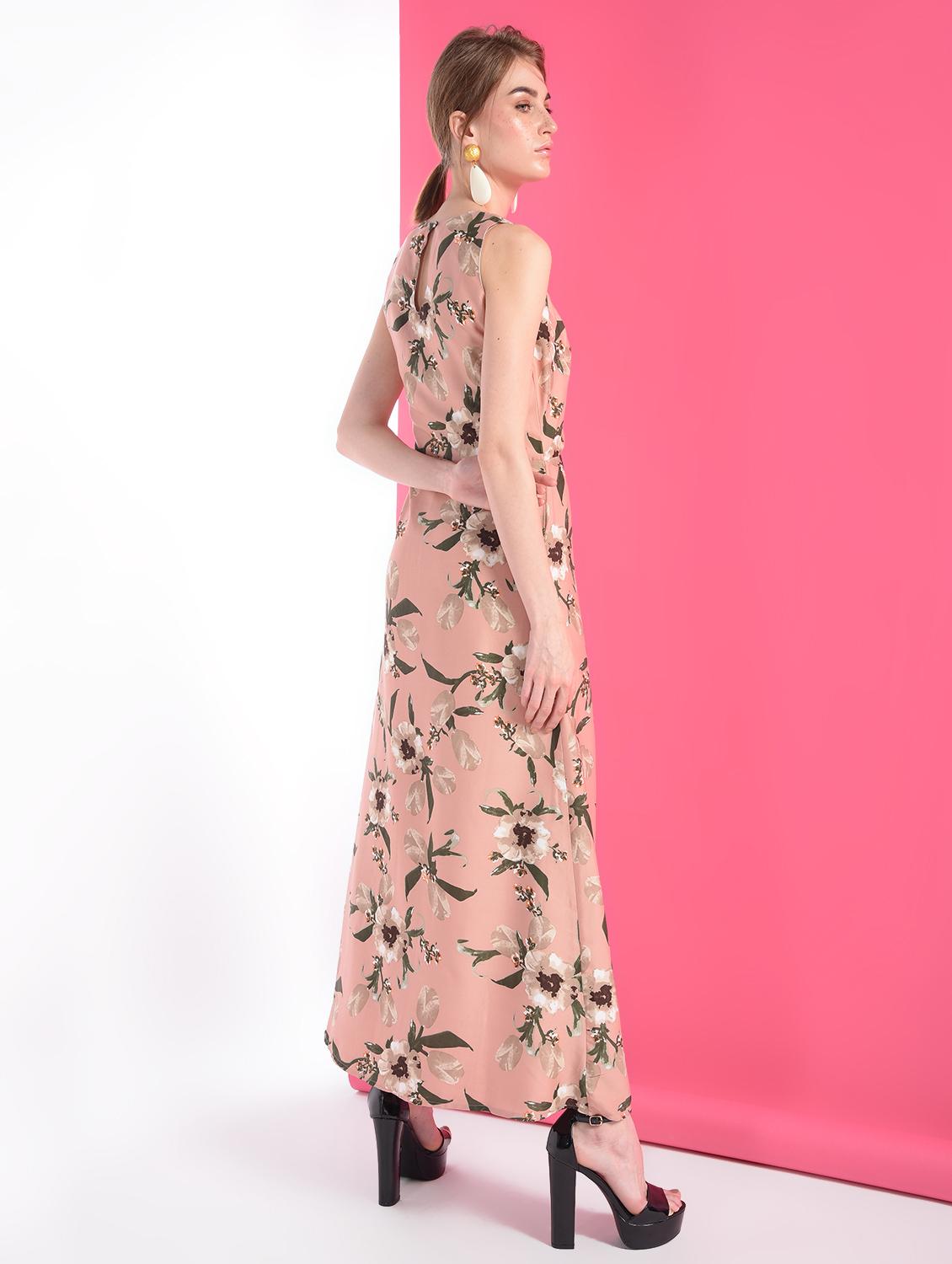 pleated floral maxi dress - 16368768 - Zoom Image - 4
