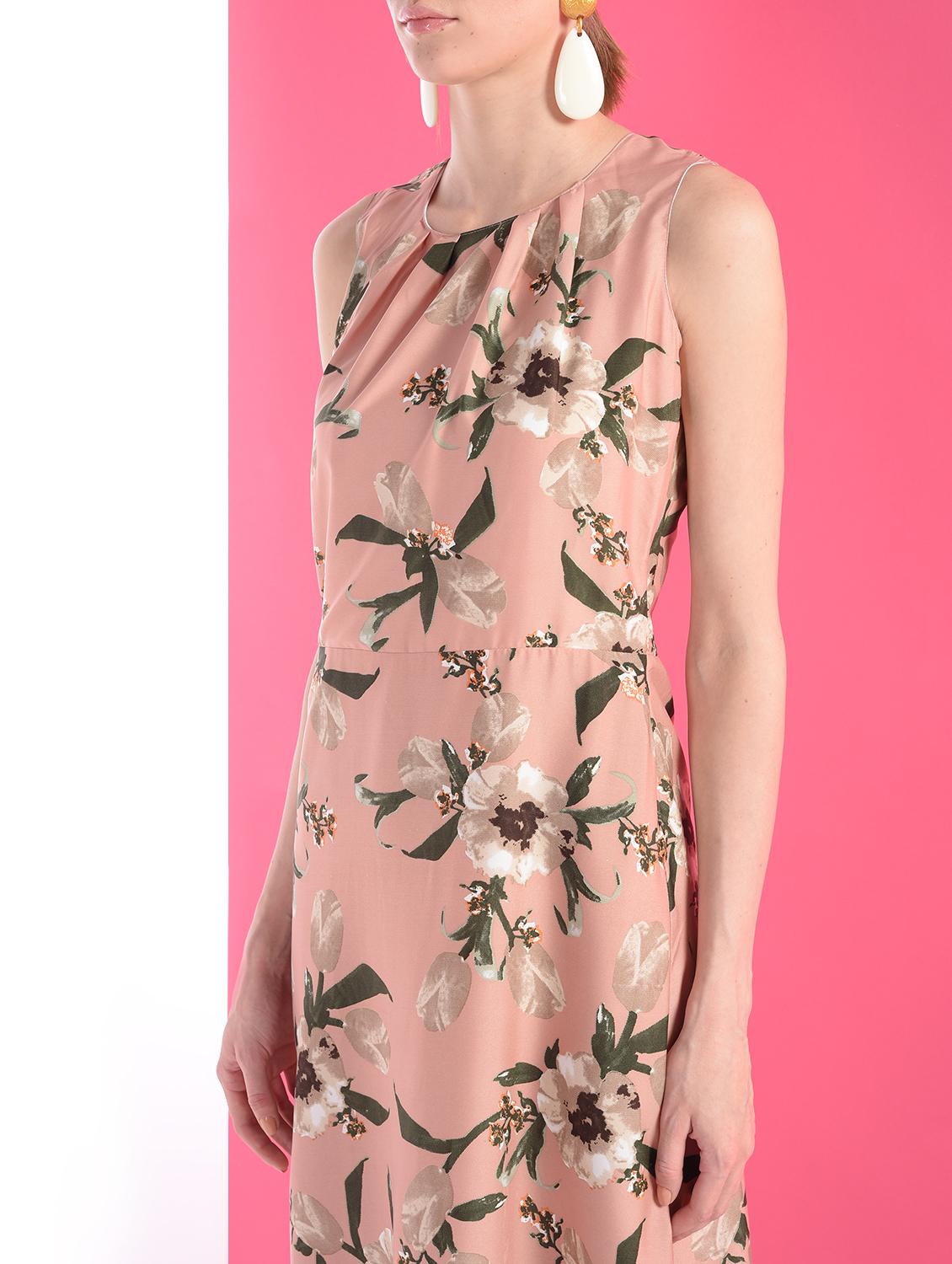 pleated floral maxi dress - 16368768 - Zoom Image - 5