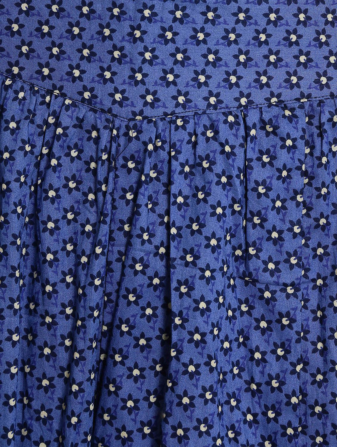 navy blue cotton flared skirt - 16369195 - Zoom Image - 5