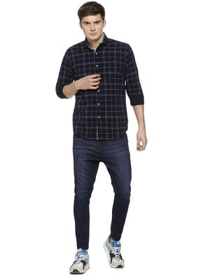 blue checkered casual shirt - 16369296 - Standard Image - 4
