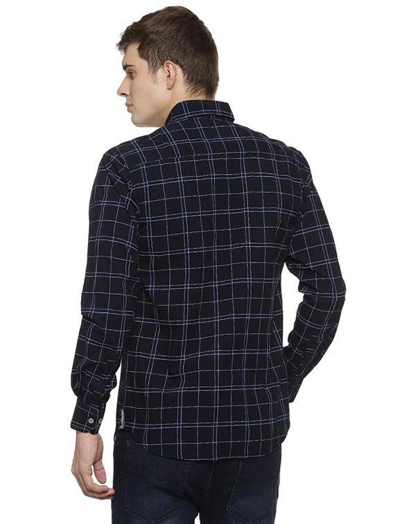 blue checkered casual shirt - 16369296 - Zoom Image - 3