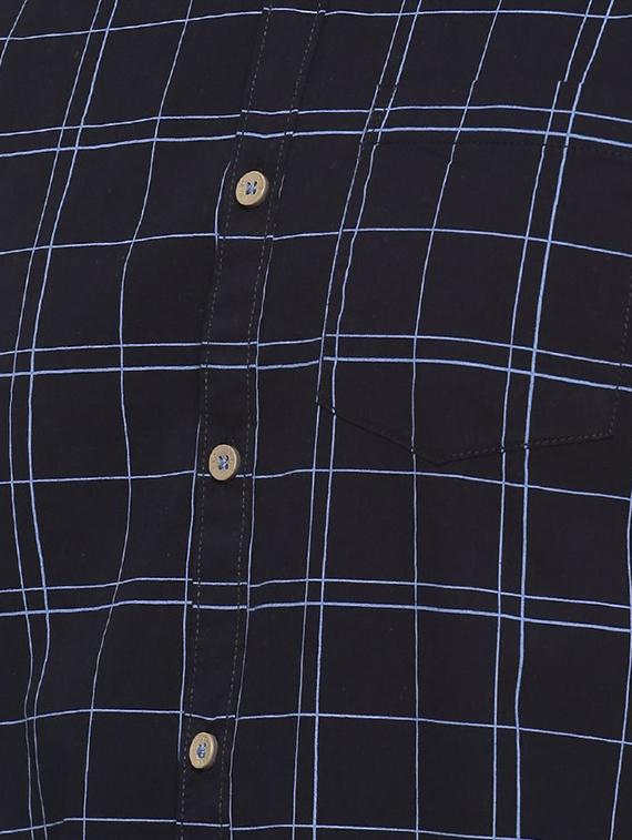 blue checkered casual shirt - 16369296 - Zoom Image - 5