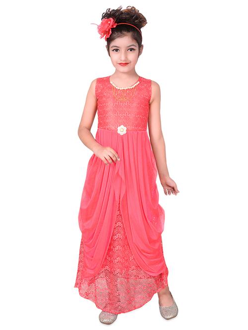 pink net party gown - 16370109 - Standard Image - 1
