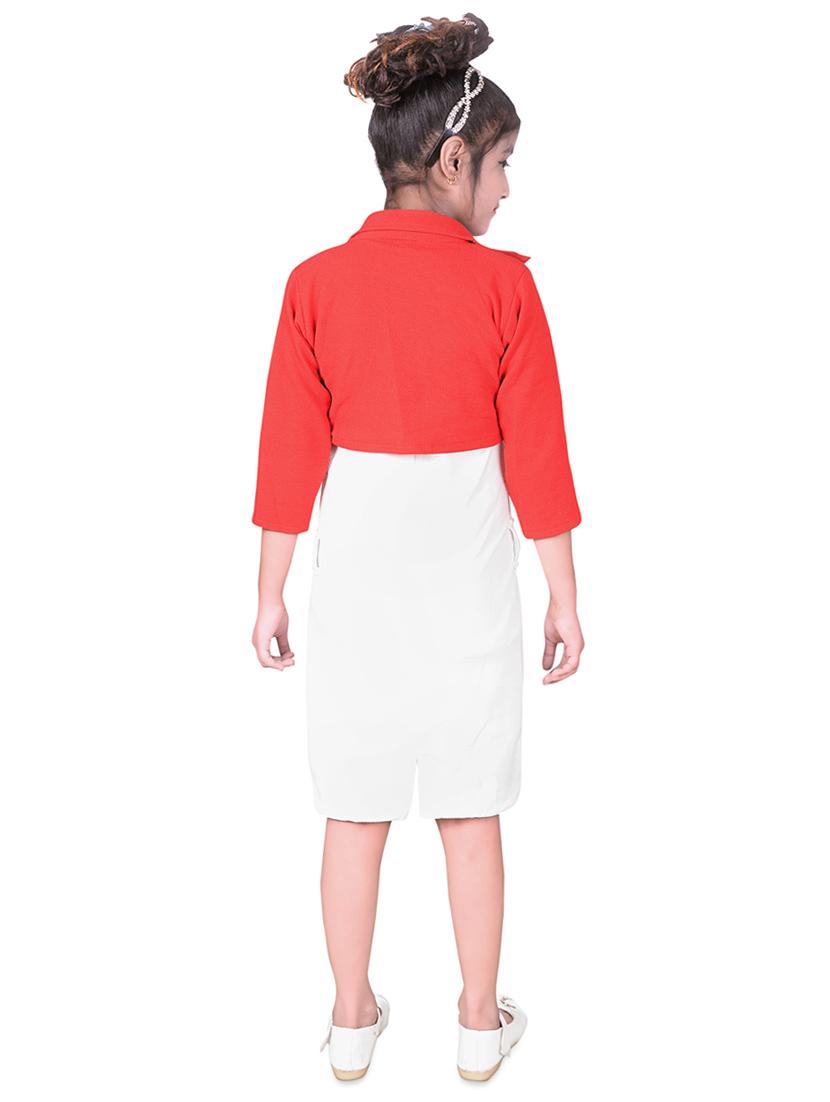red cotton blend party gown - 16370113 - Zoom Image - 3