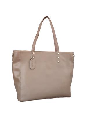 brown leatherette (pu) regular handbag - 16370254 - Standard Image - 4