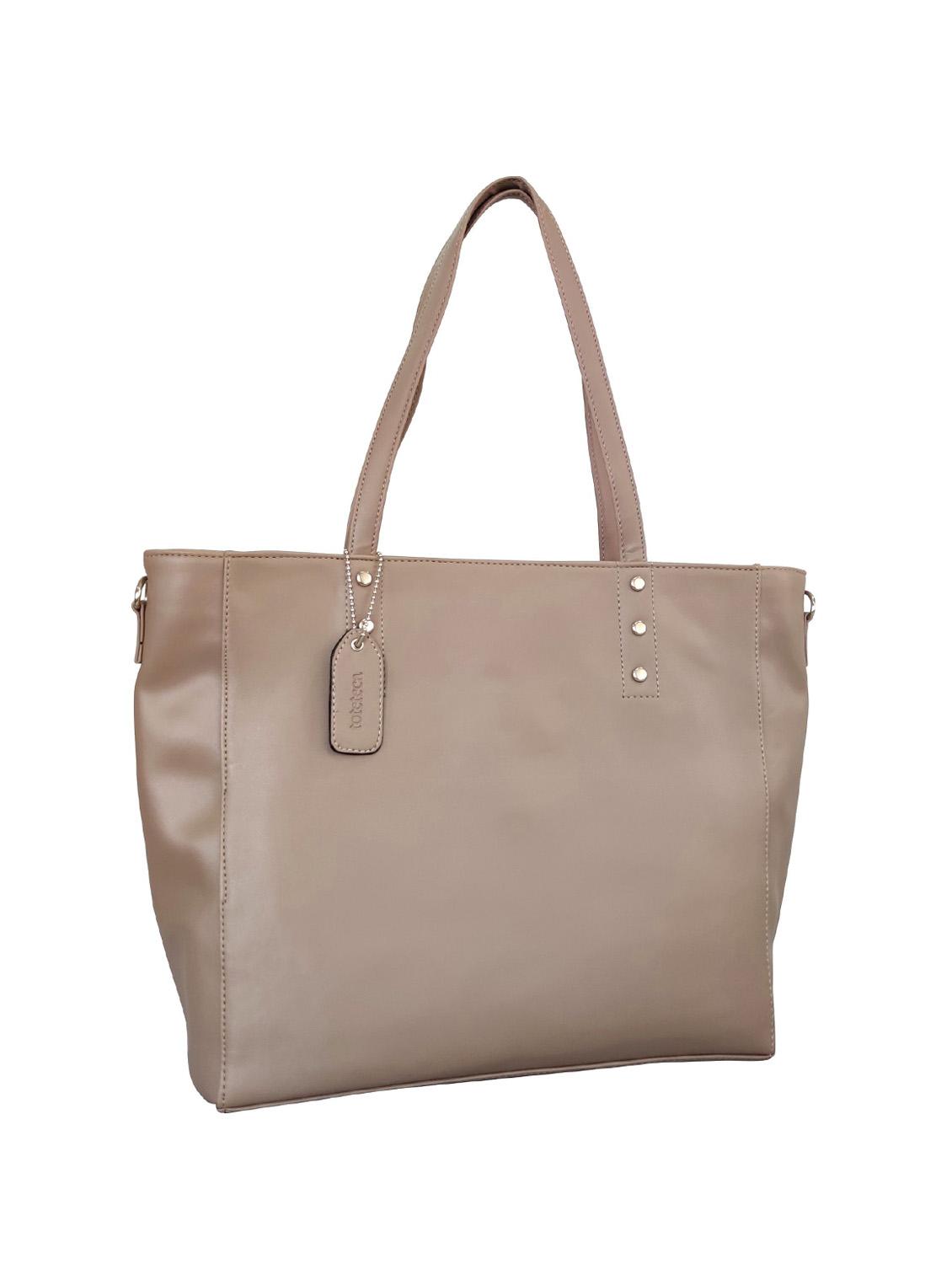 brown leatherette (pu) regular handbag - 16370254 - Zoom Image - 4