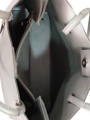 silver leatherette (pu) regular handbag - 16370261 - Standard Image - 3
