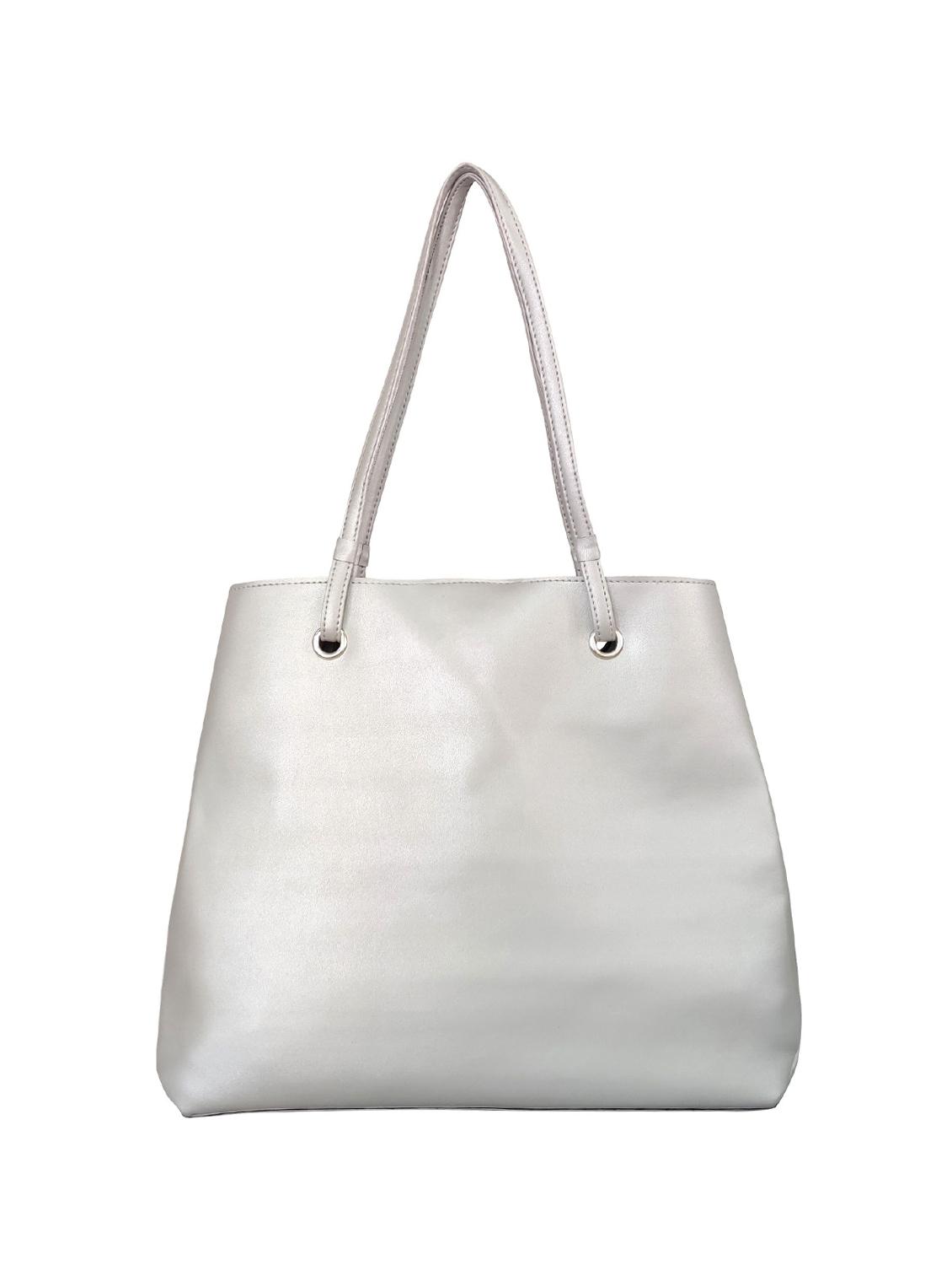 silver leatherette (pu) regular handbag - 16370261 - Zoom Image - 2