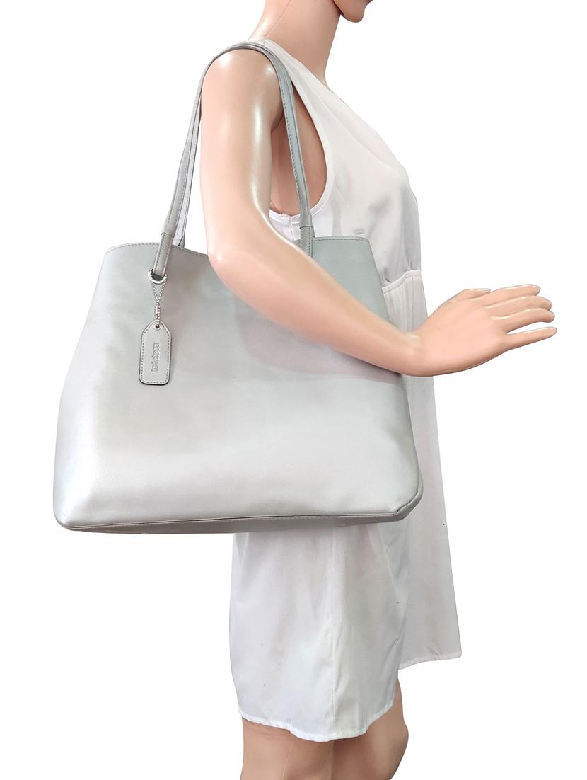 silver leatherette (pu) regular handbag - 16370261 - Zoom Image - 5