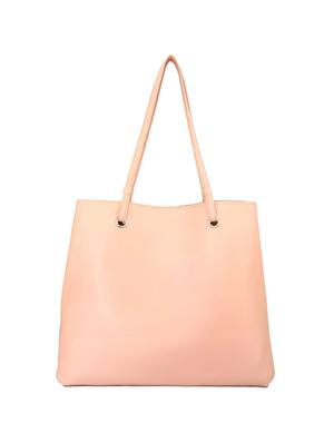 pink leatherette (pu) regular handbag - 16370263 - Standard Image - 2