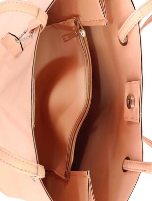 pink leatherette (pu) regular handbag - 16370263 - Standard Image - 3