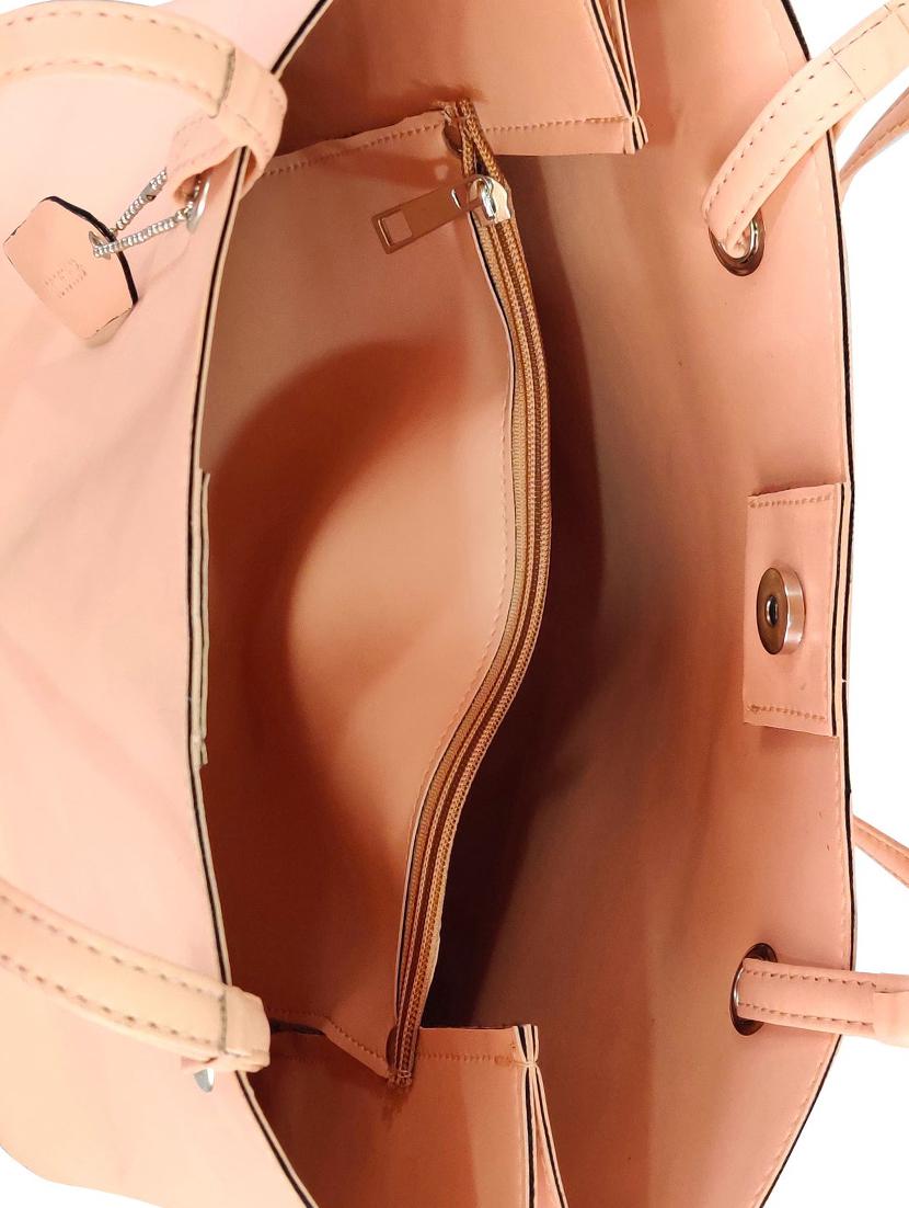 pink leatherette (pu) regular handbag - 16370263 - Zoom Image - 3