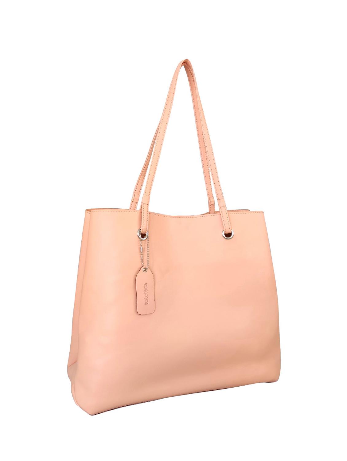 pink leatherette (pu) regular handbag - 16370263 - Zoom Image - 4