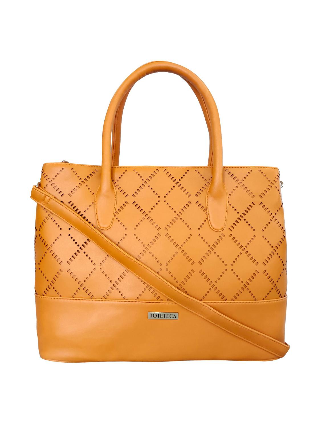 orange leatherette (pu) regular handbag - 16370265 - Zoom Image - 1