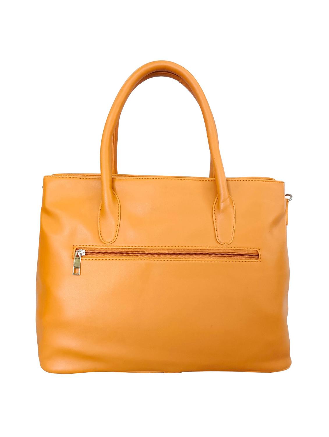 orange leatherette (pu) regular handbag - 16370265 - Zoom Image - 2