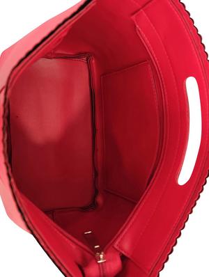red leatherette (pu) regular sling bag - 16370297 - Standard Image - 3