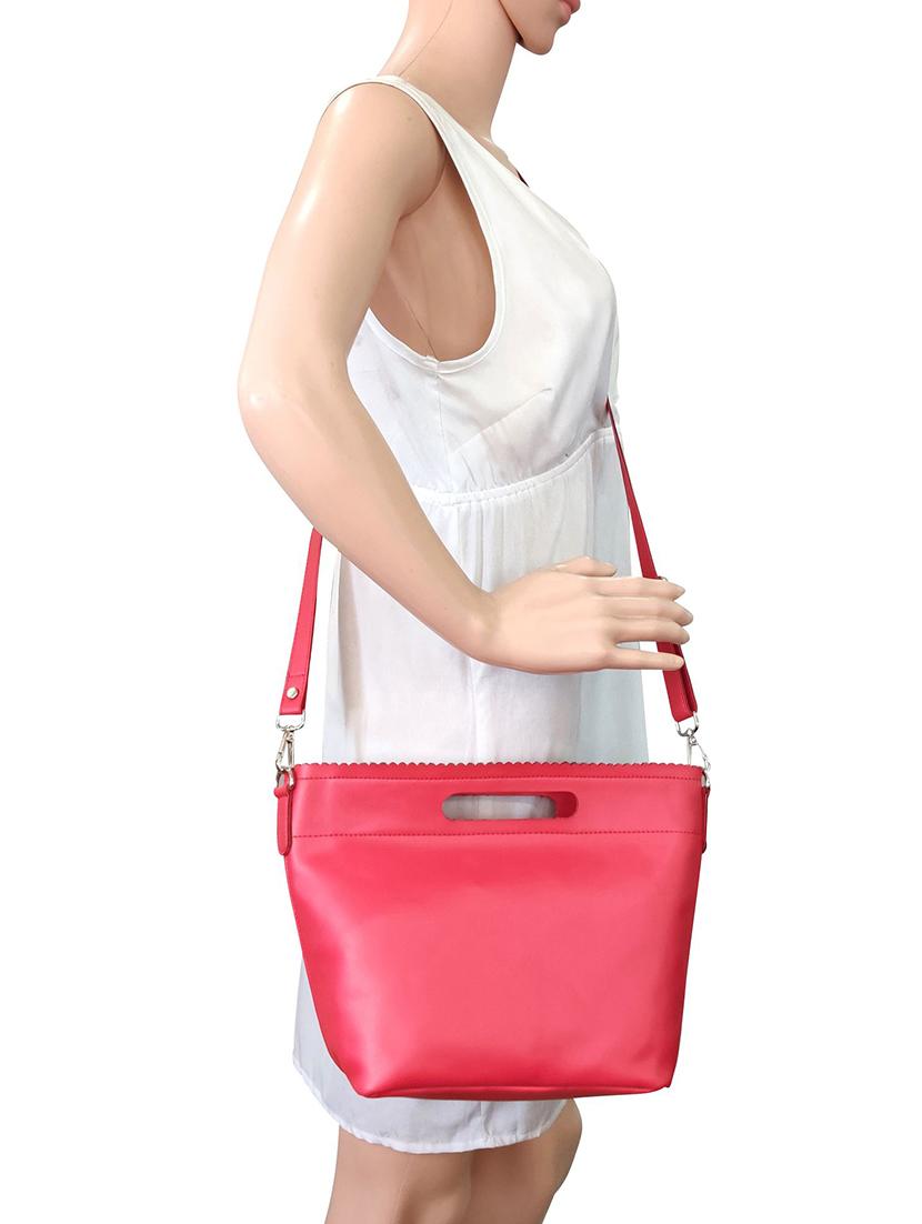 red leatherette (pu) regular sling bag - 16370297 - Zoom Image - 5