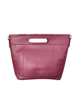 purple leatherette (pu) regular sling bag - 16370301 - Standard Image - 2