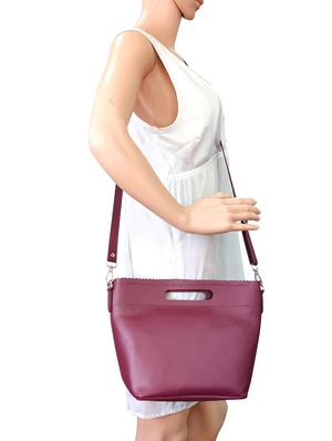 purple leatherette (pu) regular sling bag - 16370301 - Standard Image - 5