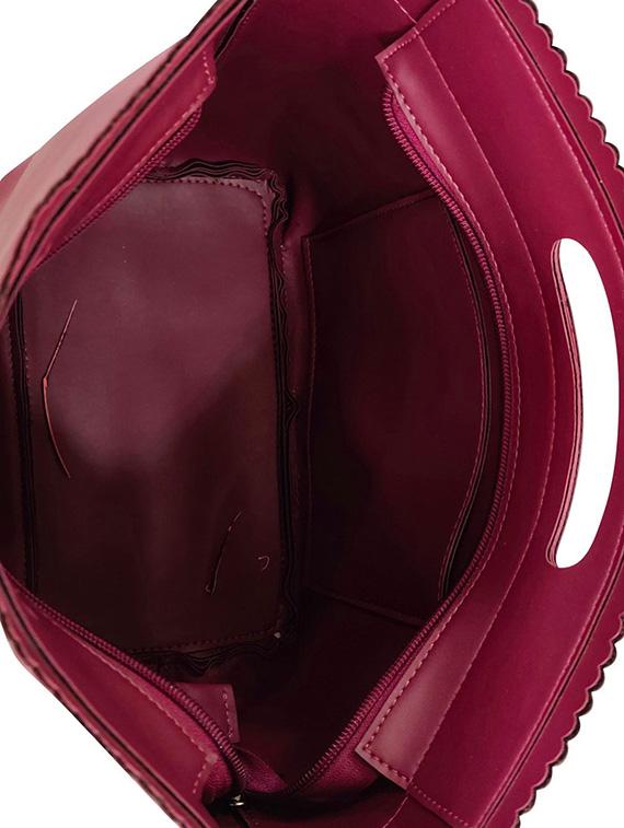 purple leatherette (pu) regular sling bag - 16370301 - Zoom Image - 3