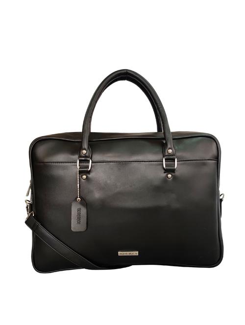 black leatherette (pu) laptop bag - 16370302 - Very Small Image - 1