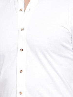 white solid casual shirt - 16370372 - Standard Image - 5