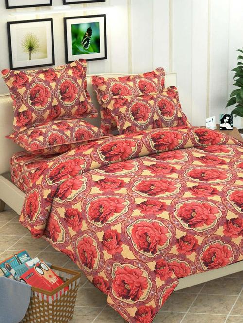 glace cotton 1 double bedsheet with 2 pillow covers - 16370440 - Very Small Image - 1