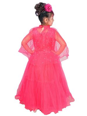 pink colored net party gown - 16370468 - Standard Image - 2
