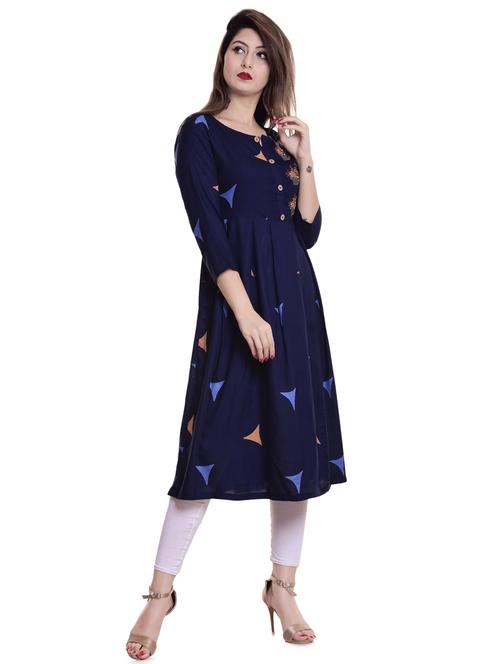 geometrical anarkali kurta - 16370996 - Standard Image - 1