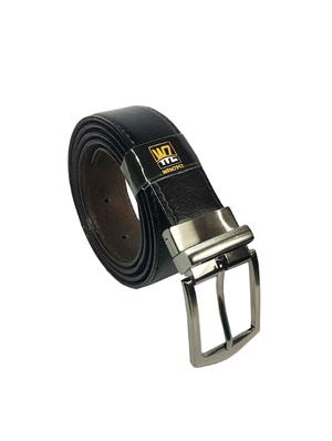 blackbrown leatherette belt - 16371598 - Standard Image - 2