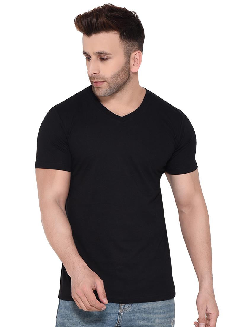 black solid t-shirt - 16371701 - Zoom Image - 1
