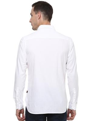 white solid casual shirt - 16373067 - Standard Image - 3