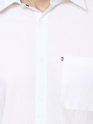 white solid casual shirt - 16373067 - Standard Image - 5
