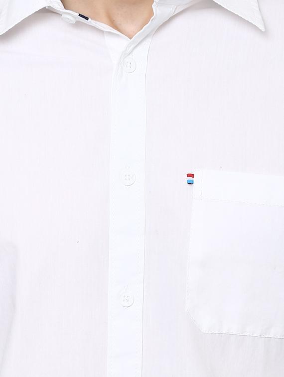 white solid casual shirt - 16373067 - Zoom Image - 5