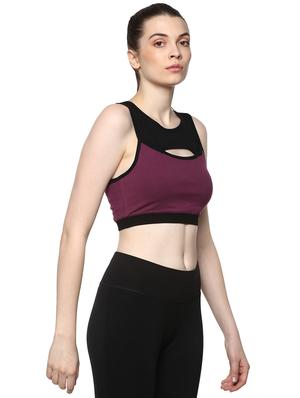 racer back cut out detail sports bra - 16373137 - Standard Image - 2