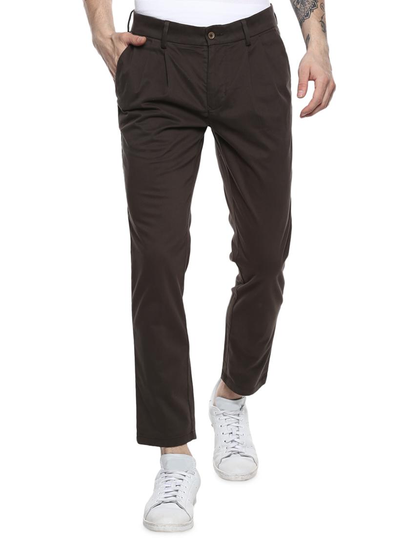 brown solid chinos - 16373142 - Zoom Image - 1