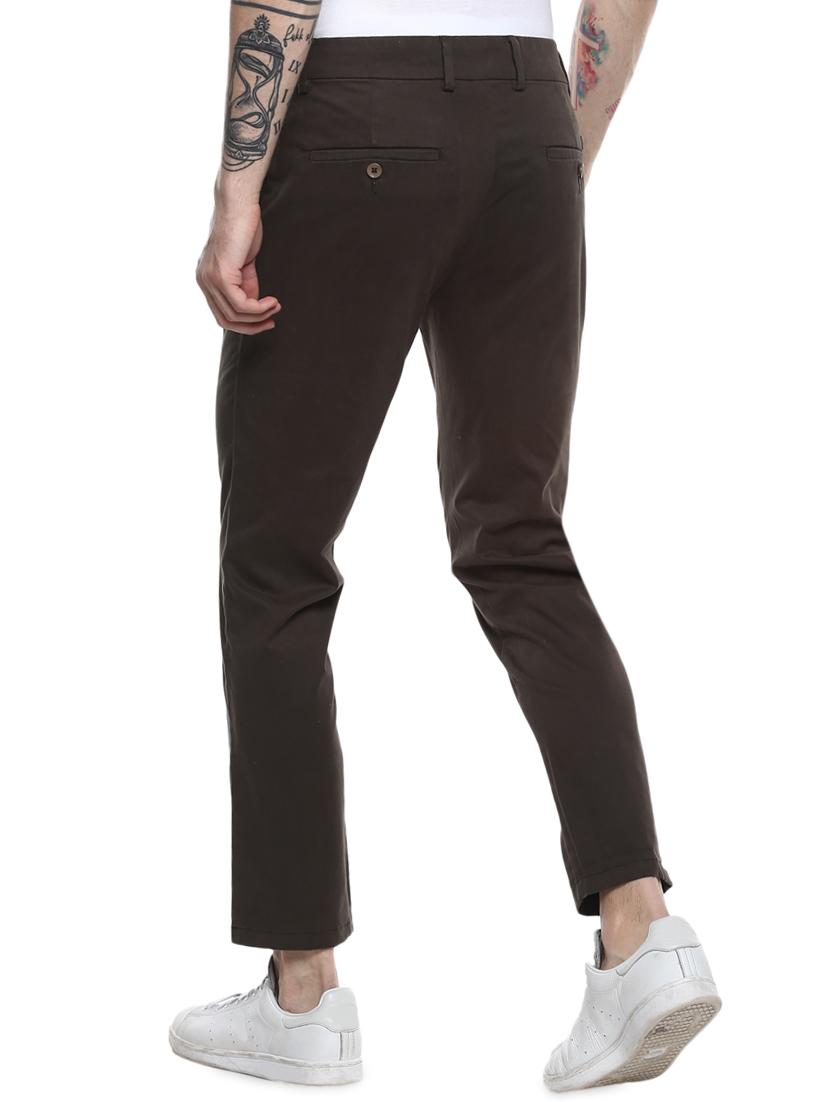 brown solid chinos - 16373142 - Zoom Image - 3