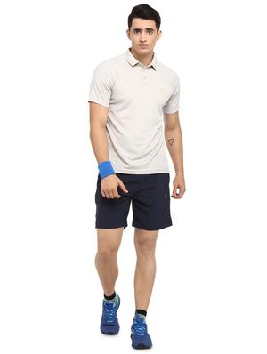 navy blue solid polyester shorts - 16373165 - Standard Image - 4