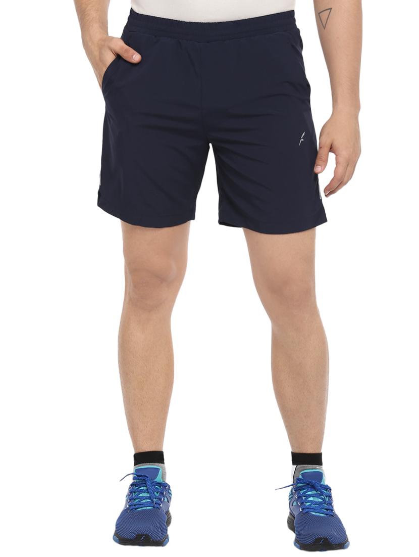 navy blue solid polyester shorts - 16373165 - Zoom Image - 1