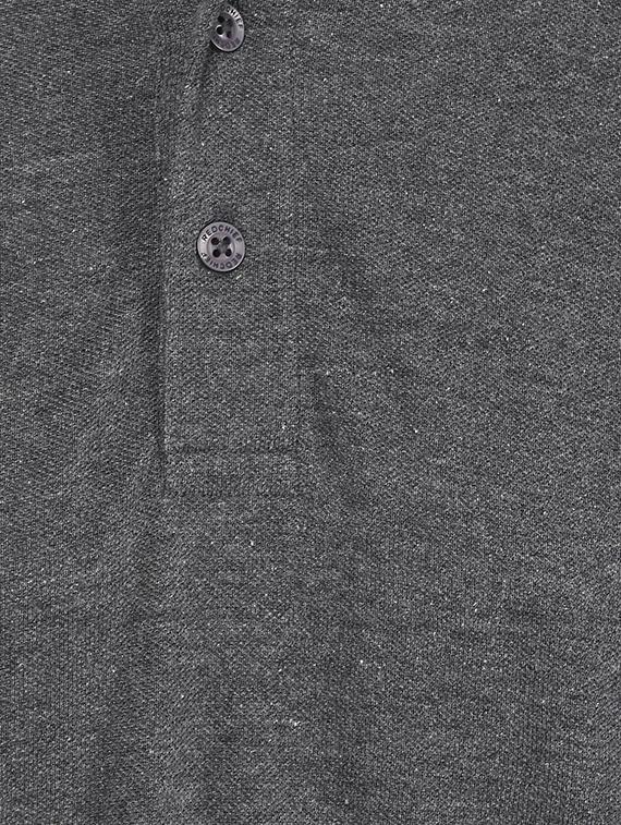 grey solid polo t-shirt - 16373170 - Zoom Image - 6