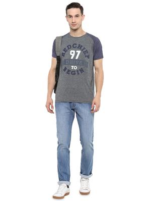 grey typographic chest printed raglan t-shirt - 16373180 - Standard Image - 3
