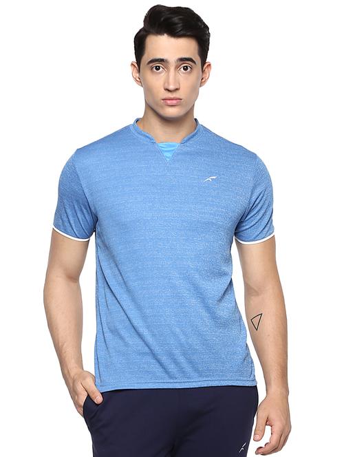 blue solid polyester t-shirt - 16373197 - Standard Image - 1