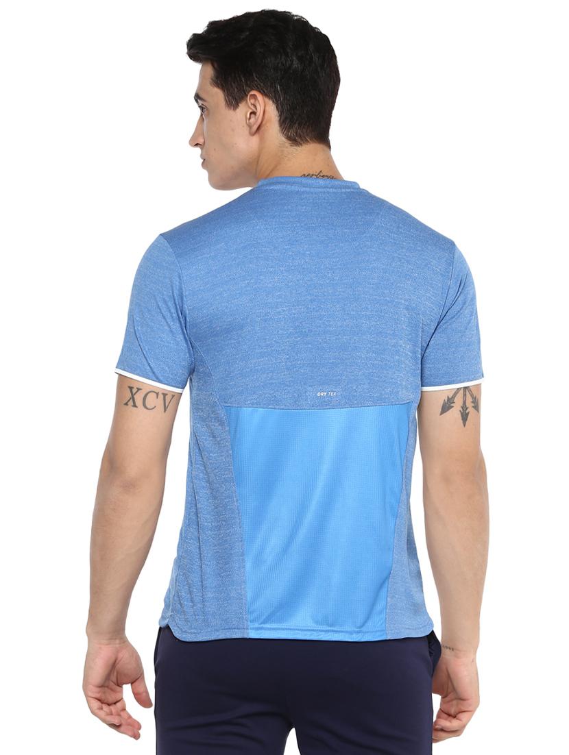 blue solid polyester t-shirt - 16373197 - Zoom Image - 3